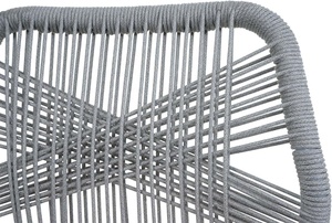 Bộ 2 ngoài trời <span class=keywords><strong>Patio</strong></span> <span class=keywords><strong>Bar</strong></span> Phân handwoven sợi dây thừng với đệm chống thấm nước khung kim loại cho nhà bếp đảo hồ bơi-Ghế vườn - Product Image 5