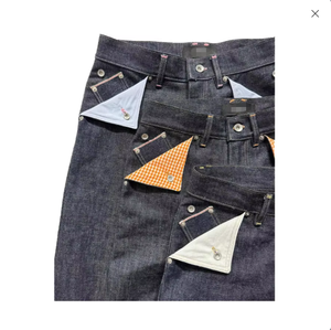 Wholesale Custom Japanese Selvedge Denim Jeans New Solid Pocket Design Straight Leg Men Streetwear Y2k Heavyweight High Denim - Product Image 3