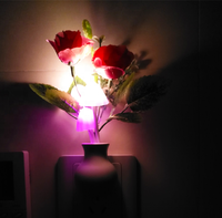 Créatif A Mené Des Lumières De Décoration De Forme De Champignon Prise Lampe De Nuit, Veilleuse Led Plug dans La Lumière