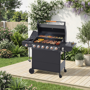 USA Warehouse 2026 Hot Sale Summer <b>BBQ</b> Propane Gas Grill 5 Burner Piezo Ignition Portable Heating Results Better Texture - Product Image 3