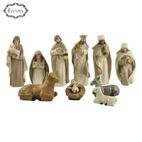 S/10 Harz Weihnachten Krippe Set Figurine Heiligen Familie Maria Joseph Baby Katholischen Religiöse Gegenstände