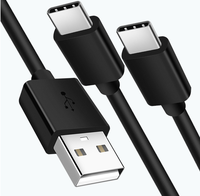 Câble de charge USB rapide 2-en-1 pour manette de jeu PS5/Switch 2, câble d'alimentation USB pour Nintendo Switch 2