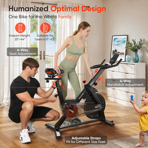 <span class=keywords><strong>Bicicleta</strong></span> de <span class=keywords><strong>Spinning</strong></span> Magnética Inteligente Ajustable de Alta Calidad, Estilo 2026, Directo de Fábrica, con Volante Silencioso para Uso Doméstico y Comercial en Gimnasios - Product Image 5