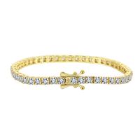 Pulsera de tenis vintage francesa de plata de ley 925 con circonitas multicolor chapadas en rodio y oro de 14K (opcional), joyería fina, regalo