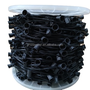 Lumières <span class=keywords><strong>de</strong></span> Noël commerciales C9 1000 <span class=keywords><strong>Pied</strong></span> En Vrac Bobine avec 12 ''Entraxe <span class=keywords><strong>sur</strong></span> Fil Noir 18 - Product Image 1
