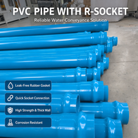 Center-Pivot-Schlauchanschluss nach südafrikanischem Standard, 3 bis 20 Zoll, blau-grün-grauer Gummiring, PN6, lebensmittelecht, PVC-Wasserversorgungsrohr