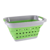 Panier à linge pliable en plastique de haute qualité, grande capacité, portable, rétractable, pour vêtements sales, rangement domestique, salle de bain