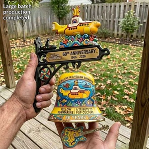 Nouveau produit JIAYI, sonnette de porte en résine jaune sous-marine, anniversaire des <span class=keywords><strong>Beatles</strong></span>, décoration de la maison, style minimaliste - Product Image 3