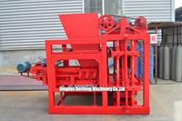 Machine semi-automatique haute capacité QT4-28 pour la fabrication de briques en ciment et de blocs creux en béton, contrôle PLC, vibrante