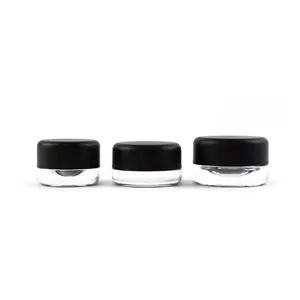 5ml 7ml 9ml 1G 2G Custom Concentrate Packaging Glass Jars Clear Black White Concentrate Packaging Containers With CR Lids