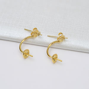 Accessoire de fabrication de bijoux en argent S925, porte-boucles d'oreilles à long pompon perlé, vide, avec trou traversant, fil de plume plaqué, apprêts de bijoux, perle 945mm - Product Image 4