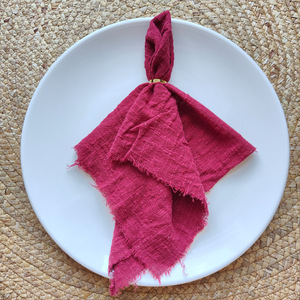 Taplak Meja & Serbet Kain Katun Persegi Buatan Tangan Ychon, Dapat Disesuaikan, Pewarnaan Polos, Dapat Digunakan Kembali, Bahan Kain Kasa, untuk Dekorasi Pernikahan & Rumah - Product Image 4