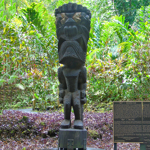 Estatua grande personalizada de bronce castong Tiki para decoración al aire libre - Product Image 3