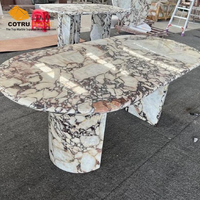 Calacatta Viola Table basse en marbre Table à manger Meubles en marbre pour la cuisine