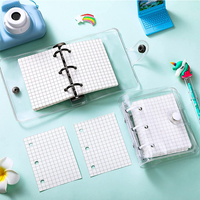 Neue süße Mini 3 Ring Binder Clips Klare weiche PVC A5/A6 Notebook Ringe Druckknopf Gedruckte Papier abdeckung Tagebuch Geschenk Lose blatt