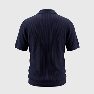 Men Ribbed Knit Polo <b>Cardigan</b> <b>Short</b> <b>Sleeve</b> Button Up Summer Business Casual Knit Sweater - Product Image 4