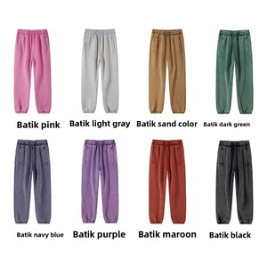 <span class=keywords><strong>Pantaloni</strong></span> Sportivi da Donna 2026 Nuovo Arrivo 360g Felpati in Pile Stile Retrò Batik Vita Alta Vestibilità Ampia <span class=keywords><strong>Pantaloni</strong></span> Jogger Sportivi da Uomo - Product Image 5