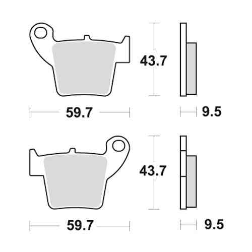 New WRP Ceramic Rear Pads for Honda CRF 250X 04-17