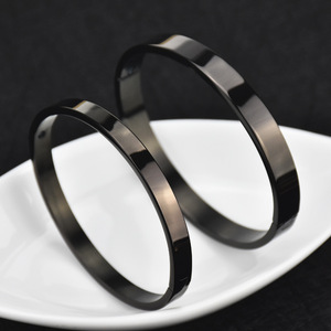 4/68mm Glossy Titanium Steel <b>Couples</b> Openings <b>Bracelet</b> Rose Gold Stainless Steel Simple <b>Bracelet</b> for Men and Women Diy Ornament - Product Image 4