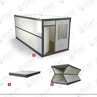 FLKT Maison conteneur modulaire pliable et empilable en acier préfabriqué pour hébergement mobile et dortoir