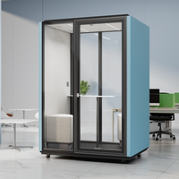 Cabine de travail acoustique modulaire préfabriquée moderne et portable pour enregistrement, insonorisée, pour le télétravail, studio, hôtel et école