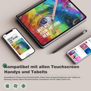 ปากกาสัมผัส 2 อิน 1 สำหรับโทรศัพท์มือถือ/แท็บเล็ตทุกรุ่น เช่น ไอโอเอส, แอนดรอยด์, ไอโฟน, ไอแพด, ซัมซุง, หัวเว่ย, เสี่ยวมี่ ฯลฯ - Product Image 2