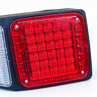 Feu arrière de remorque à trois sections, LED rouge, ambre et blanc, pour remplacement du panneau de câblage de semi-remorque