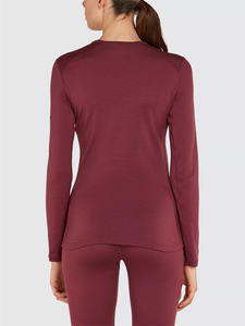 Camiseta Térmica de Lana Merino para <span class=keywords><strong>Mujer</strong></span>, Suave, Cálida, Resistente a los Olores, para Deportes al Aire Libre, Esquí, Senderismo, Lana Merino Natural - Product Image 3