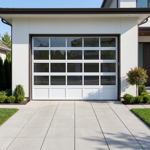 <span class=keywords><strong>Porte</strong></span> de <span class=keywords><strong>garage</strong></span> sectionnelle horizontale inclinable résidentielle personnalisée la plus avantageuse, moderne, avec surface finie - Product Image 1