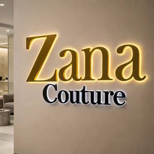 Lettres en relief LED personnalisées LC, enseigne rétroéclairée, logo en acrylique lumineux, enseigne lumineuse LED pour vitrine de magasin, entreprise - Product Image 4