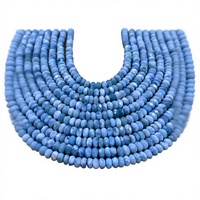 Perles de riz en larimar de qualité supérieure, petites perles de pierre bleue naturelle pour la fabrication de bijoux délicats