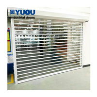 Fournisseur d'usine pour les boutiques, porte à enroulement en polycarbonate plastique résistant au vent