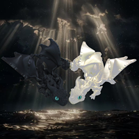 Dragon volant à grandes cornes imprimé en 3D, modèle d'animal créatif portable, ornement et cadeau pour les amoureux des animaux et les activités collectives