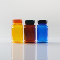 Usine Directe Transparent PET Pilules Bouteilles 100cc Vide En Plastique Médicament Conteneur Bouchon À Vis Supplément Capsule Bouteille
