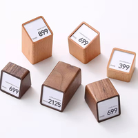 Support de présentation de table en bois massif pour panneau de prix, menu, carte de nom, étiquette, avec base détachable, pour magasin de détail, restaurant, bureau