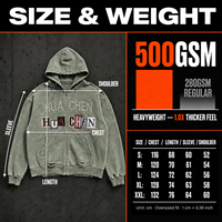 Sweat à capuche zippé de luxe 420 g/m² pour homme, style vintage délavé, avec appliques et patchwork, streetwear perlé, veste personnalisable avec logo
