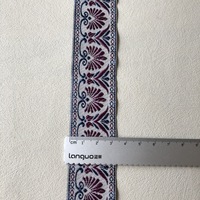 Cinta Jacquard Ecológica de Poliéster 100% de 3.3 cm de Ancho, Estilo Étnico, Cinta de Alta Tenacidad para Accesorios de Ropa y Calzado