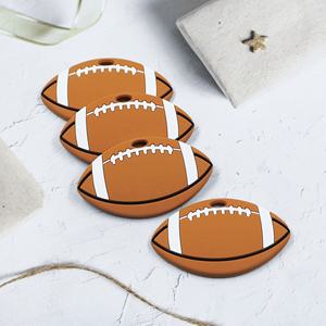 <span class=keywords><strong>Prix</strong></span> usine enfants jouet à mâcher anneaux de dentition nouveau-né période de dentition Football sensoriel Silicone anneau de dentition pour bébé - Product Image 2