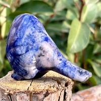 Figurine Feng Shui en Sodalite Bleue Polie, Forme Irrégulière, Gravée, Décoration de Table, Objets de Collection, Artisanat, Vente en Gros