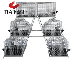 قفص أرنب نوع سلم 3 أرضية قفص مربي الزراعة التجارية - Product Image 1