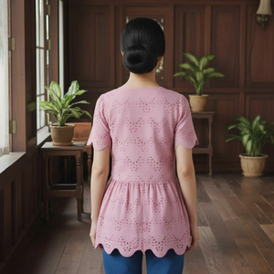 ชุดบอรองบาจูคูรุง โมเดิร์น ลายปักเรียบง่าย ระบายอากาศได้ดี ลายดอกไม้ ไม่ต้องรีด สำหรับงานรอมฎอน 2025 มีสินค้าพร้อมส่ง ราคาโรงงาน แฟชั่นมาเลเซีย - Product Image 4