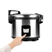Cuiseur à riz commercial en acier inoxydable de 20 tasses pour riz cru, cuiseur électrique avec certifications ETL CE CB CCC pour restaurant