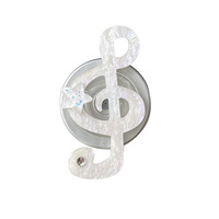 Support de téléphone magnétique coréen en acrylique au design simple, en forme de note, avec strass 3D et accents étoiles, support de bureau adhésif, anneau de maintien personnalisé