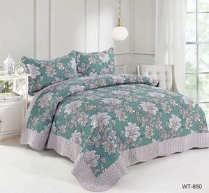 3-piece Embroidered Floral Quilted Bed <strong>Sheet</strong> and Quilt <strong>Set</strong> 100% Cotton Beautiful Bed <strong>Sheet</strong> <strong>Sets</strong> - Product Image 2