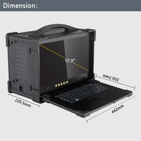 17,3 pulgadas LCD 1920*1080 computadora portátil industrial hacia abajo Intel H81 Express Chipset portátil resistente compatible con computadora portátil