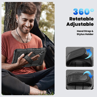 Étui rigide antichoc en silicone pour Samsung Galaxy TAB A9 8.7 2023 SM-X110 X115 avec sangle d'épaule et protection d'écran intégrée