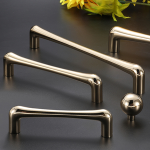 亮金锌合金橱柜衣柜门把手厨柜拉手橱柜金色旋钮 - Product Image 4