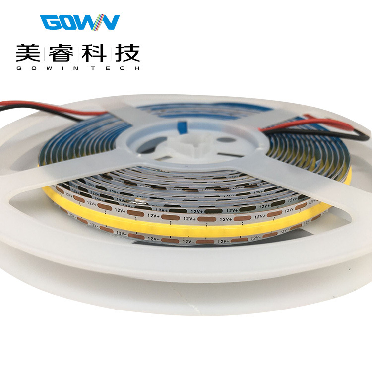 COB LED Strip Light 300LEDs/m High Density Brightness Warm Neutral Cool White DC12V/24V IP65/IP20 12W/m CRI 90 Dimmable Energy