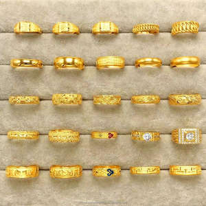 Anillos DE BODA chapados en oro de lujo al por mayor, joyería personalizada de acero inoxidable de alta gama para niñas, anillo de moda de compromiso único - Product Image 3