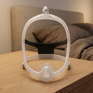 Masque facial complet Medikonnect, coussin confortable, sangle réglable, réutilisable, dimensions 255 mm, durée de conservation de 2 ans, fabriqué en Inde - Product Image 3